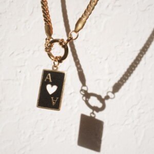 Ace of Hearts (Black) Necklace